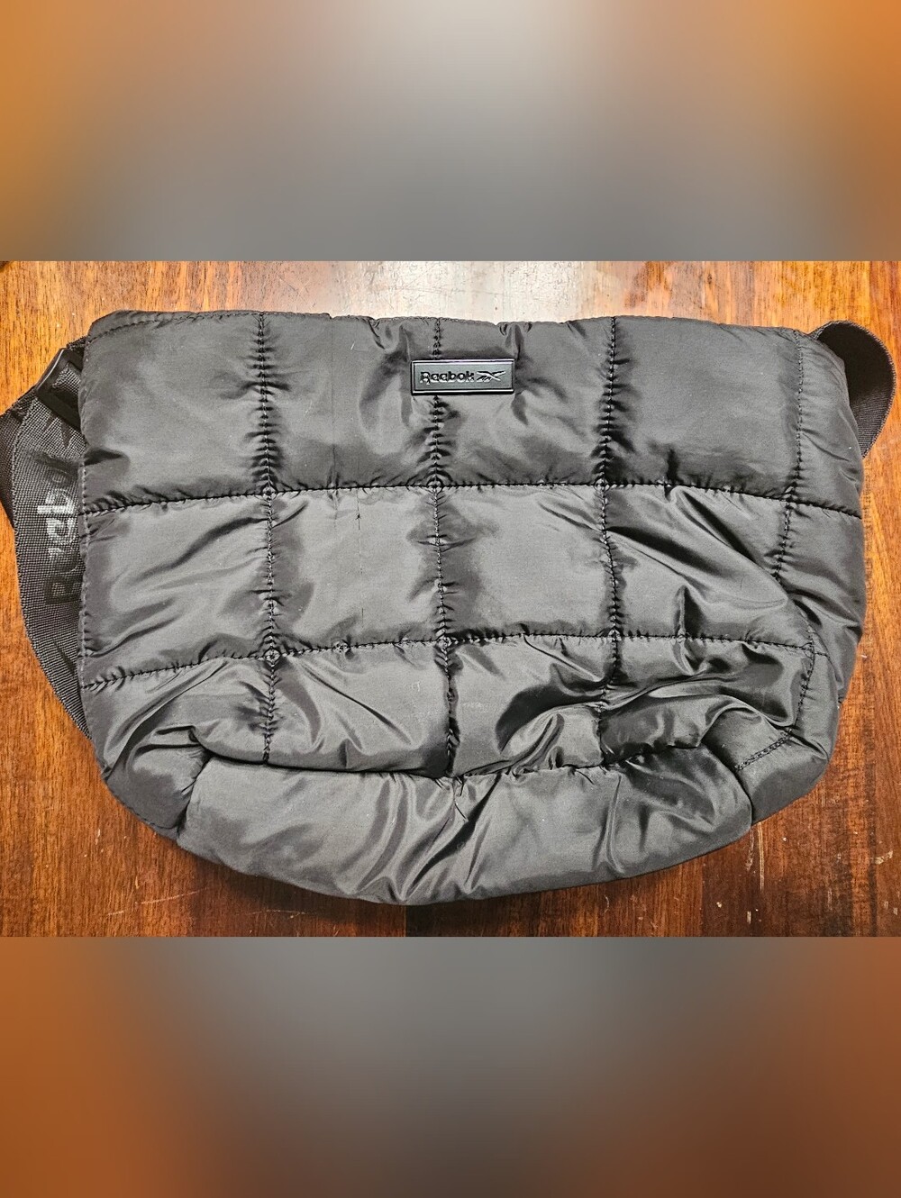 Reebok Black Quilted Crossbody Bag